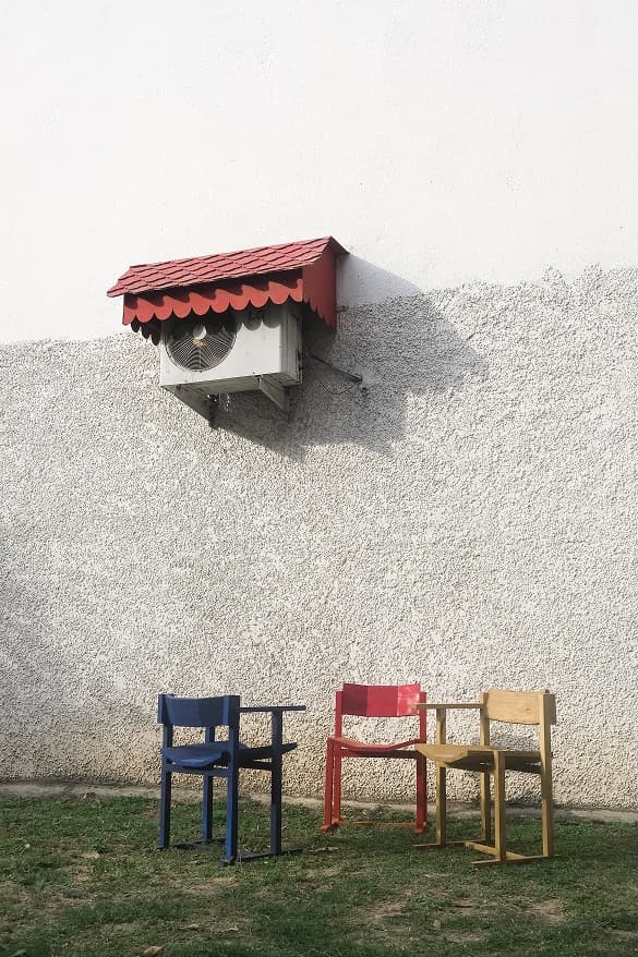 Chairs and air conditioning unit